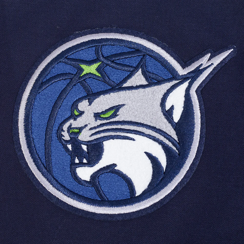 WNBA MINNESOTA LYNX CLASSIC CHENILLE MEN'S DOUBLE KNIT PULLOVER HOODIE (MIDNIGHT NAVY) - Image 5