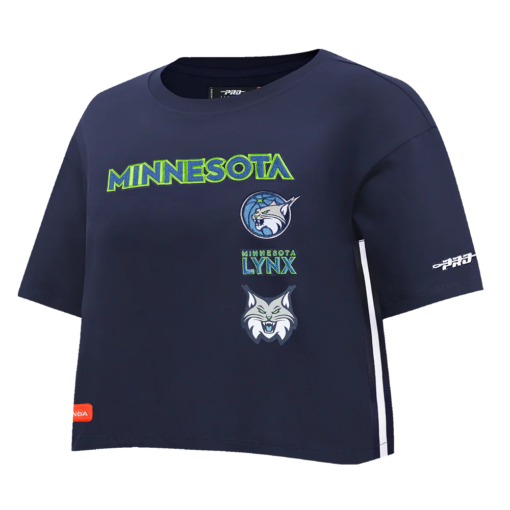 WNBA MINNESOTA LYNX RETRO CLASSICS WOMEN'S SINGLE JERSEY BOXY TEE (MIDNIGHT NAVY) - Image 2