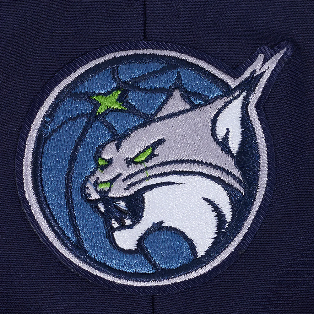 WNBA MINNESOTA LYNX RETRO CLASSICS WOMEN'S RIB FLEECE CROPPED PULLOVER HOODIE (MIDNIGHT NAVY) - Image 5