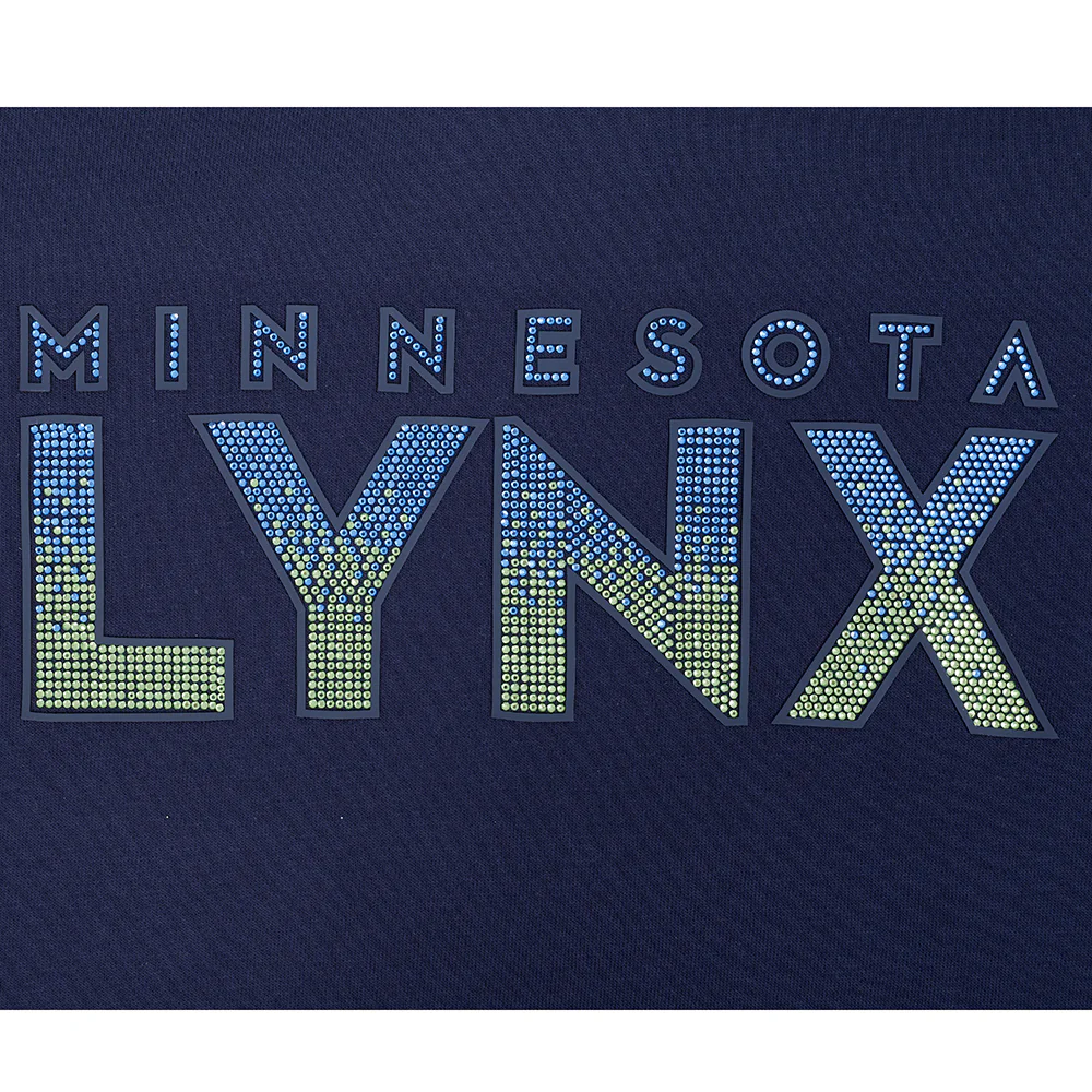 WNBA MINNESOTA LYNX JEWELS WOMEN'S FLEECE CREWNECK (MIDNIGHT NAVY) - Image 5