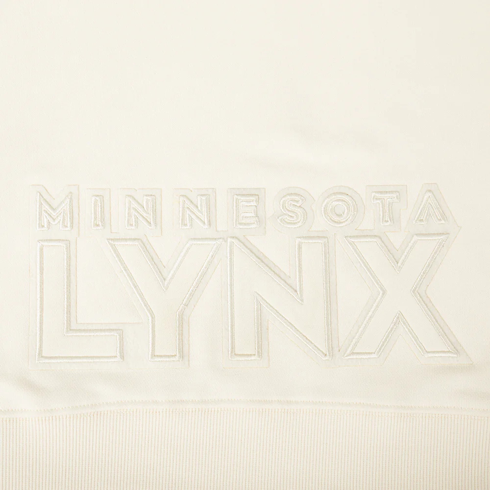 WNBA MINNESOTA LYNX NEUTRAL WOMEN'S CROPPED FLC PO HOODIE (EGGSHELL) - Image 6