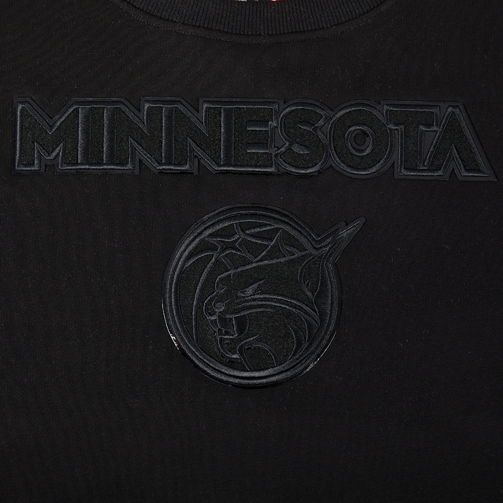 WNBA MINNESOTA LYNX TRIPLE BLACK WOMEN'S FLEECE CREWNECK (BLACK) - Image 5