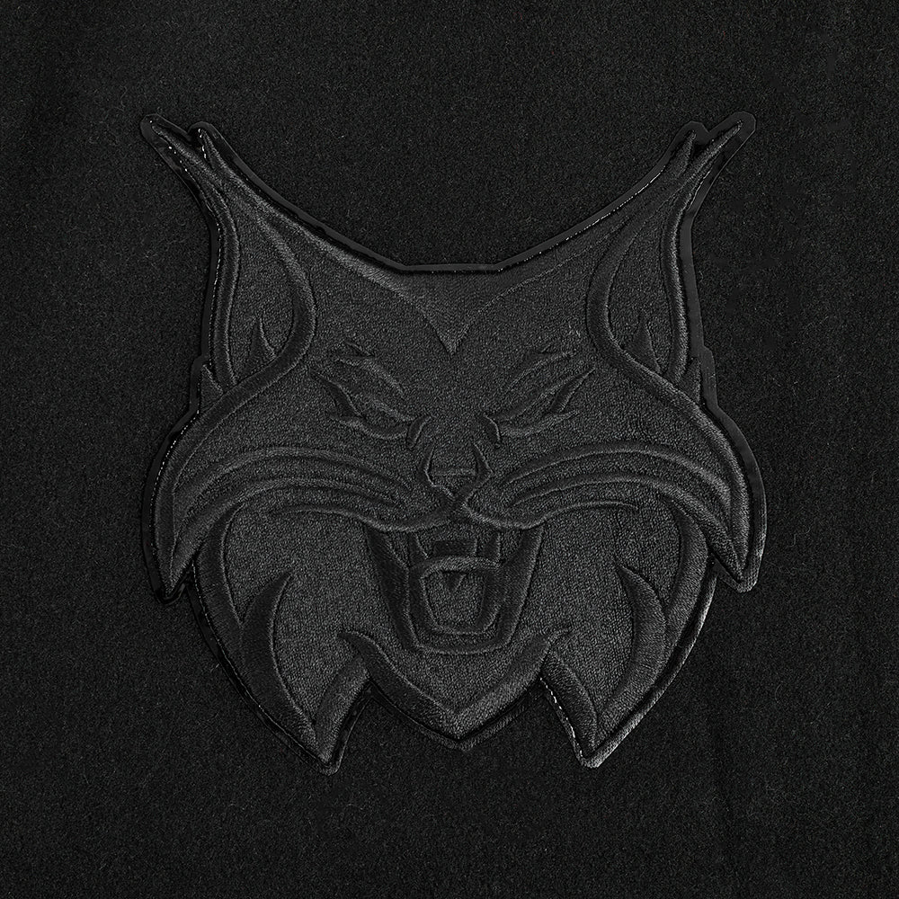WNBA MINNESOTA LYNX TRIPLE BLACK WOMEN'S RIB WOOL VARSITY JACKET (JET BLACK) - Image 7