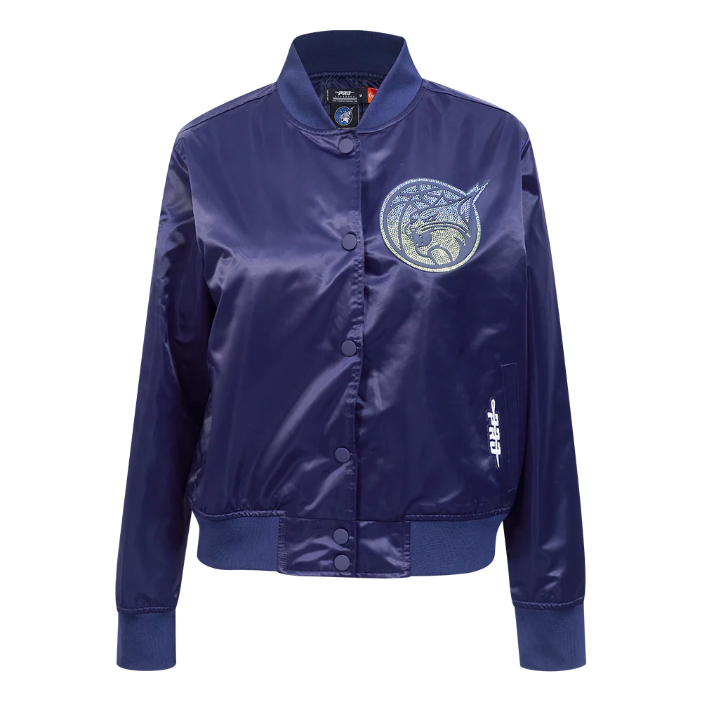 WNBA  MINNESOTA LYNX JEWELS WOMEN'S SATIN JACKET (MIDNIGHT NAVY)