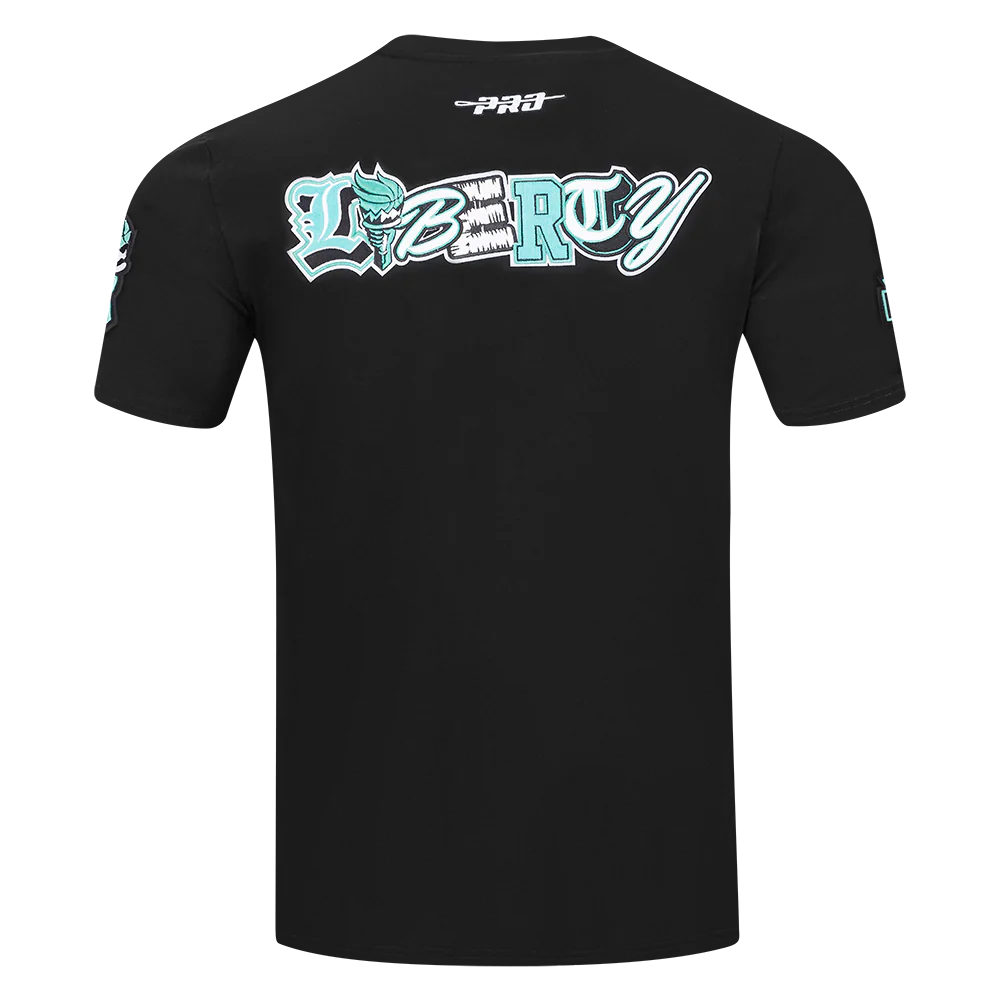 WNBA NEW YORK LIBERTY CITY RANSOM MEN'S SINGLE JERSEY TEE (BLACK) - Image 3