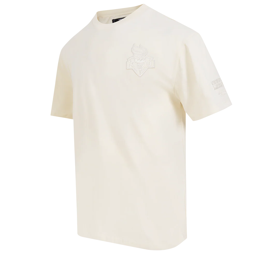 WNBA NEW YORK LIBERTY NEUTRAL MEN'S COTTON JERSEY DROP SHOULDER TEE (EGGSHELL) - Image 2
