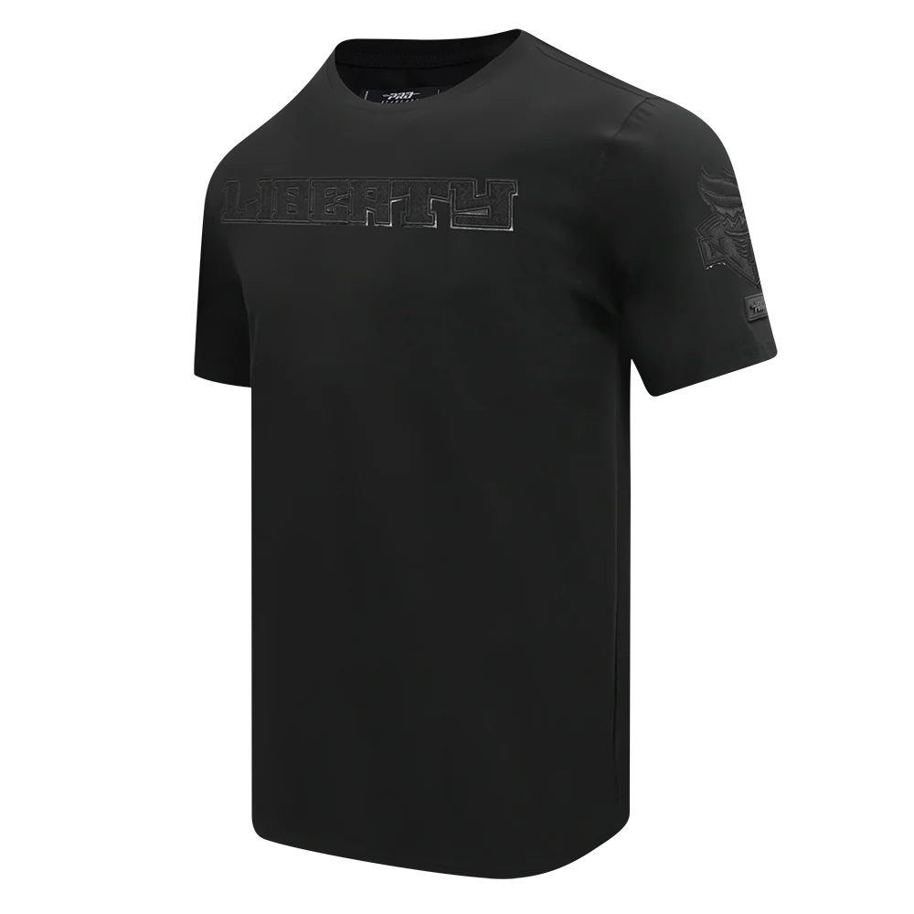 WNBA NEW YORK LIBERTY TRIPLE BLACK MEN'S SINGLE JERSEY TEE (BLACK) - Image 2