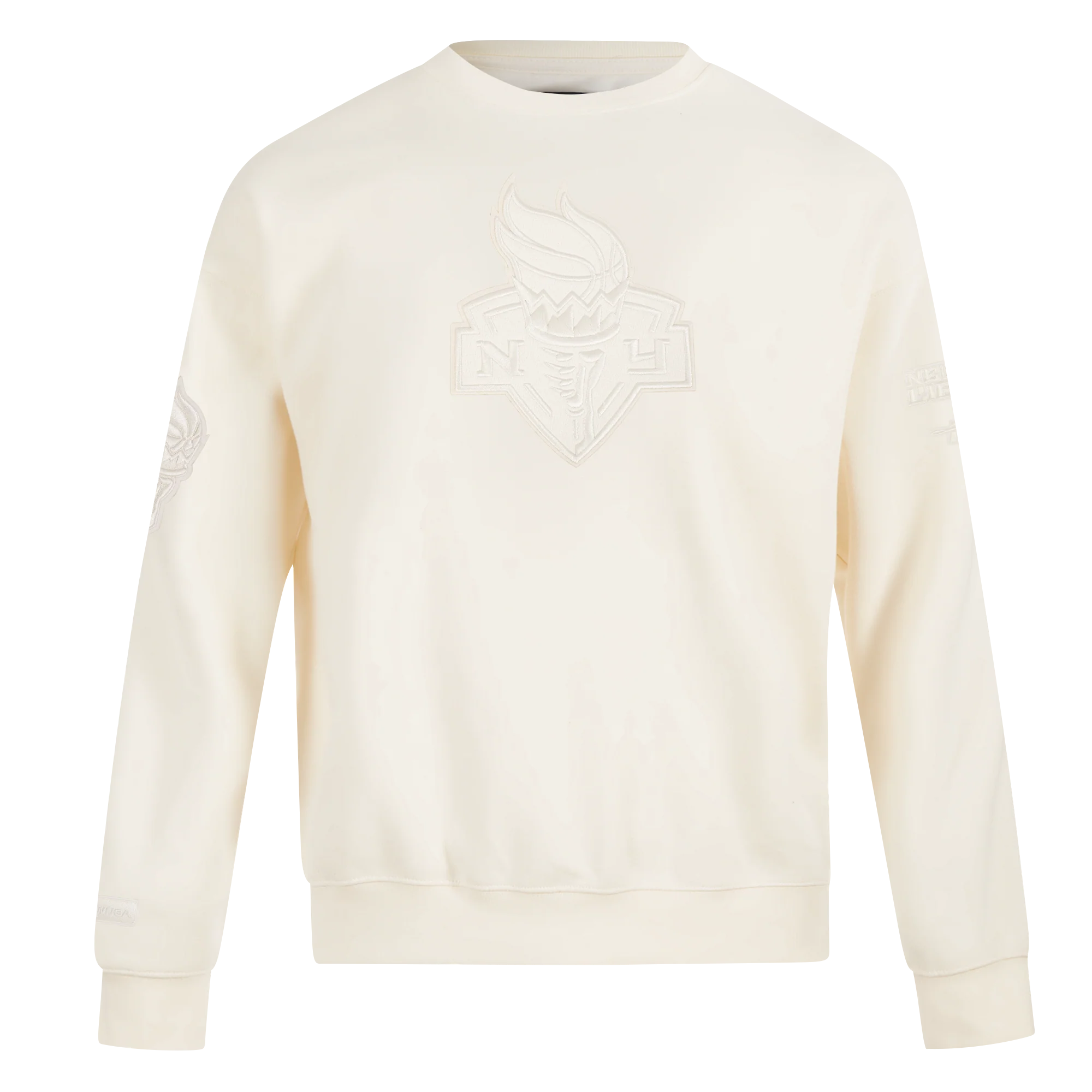 WNBA NEW YORK LIBERTY NEUTRAL MEN'S DROP SHOULDER FLC CREWNECK (EGGSHELL)