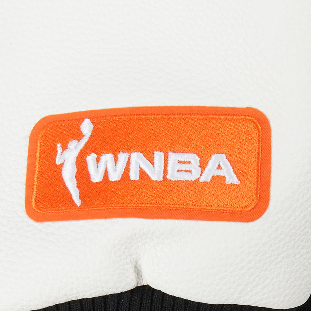 WNBA NEW YORK LIBERTY CLASSIC CHENILLE MEN'S WOOL VARSITY JACKET (BLACK/WHITE) - Image 8