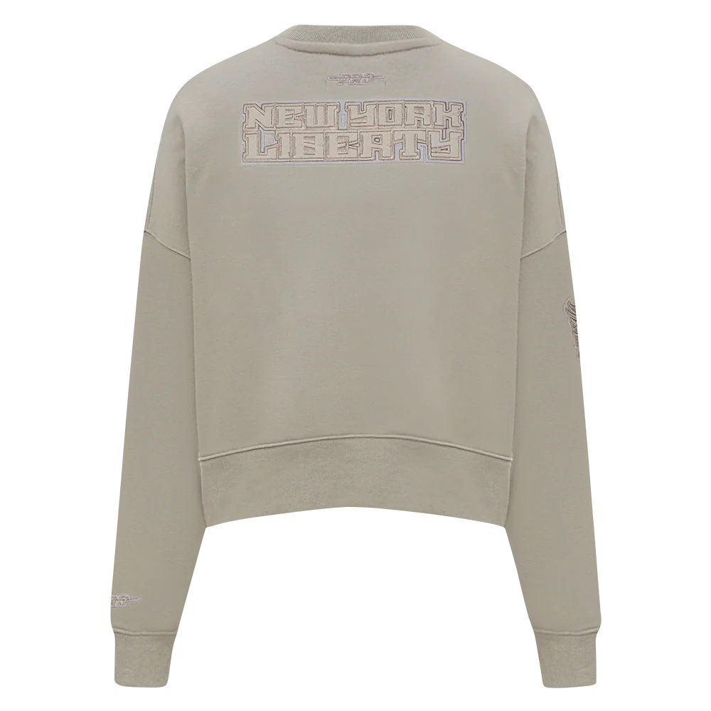 WNBA NEW YORK LIBERTY NEUTRAL WOMEN'S FLEECE CREWNECK (TAUPE) - Image 3