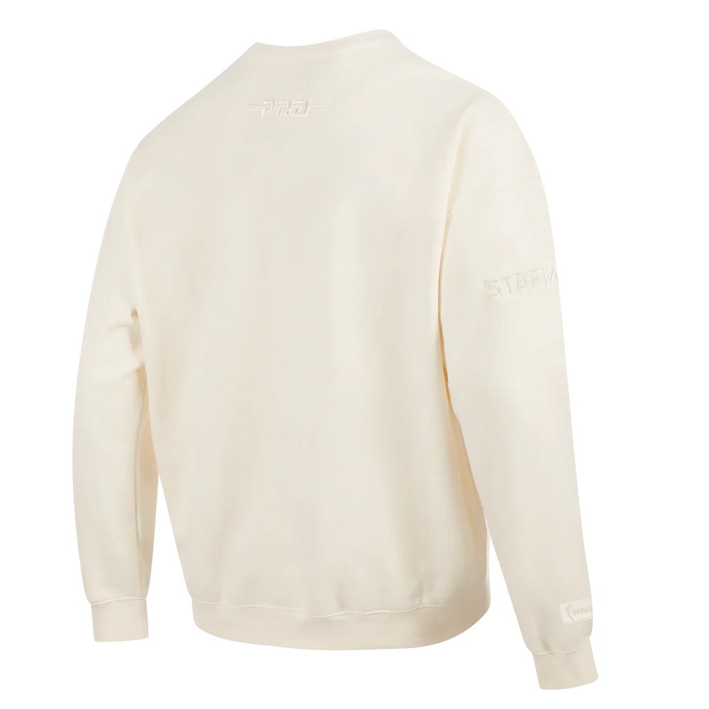 WNBA SEATTLE STORM NEUTRAL MEN'S DROP SHOULDER FLC CREWNECK (EGGSHELL) - Image 4