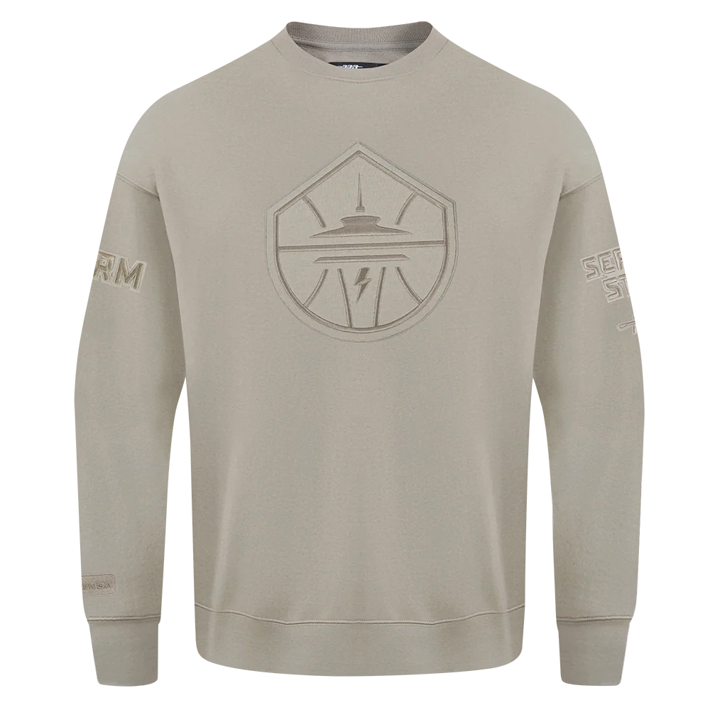 WNBA SEATTLE STORM NEUTRAL MEN'S DROP SHOULDER\FLC CREWNECK (TAUPE)