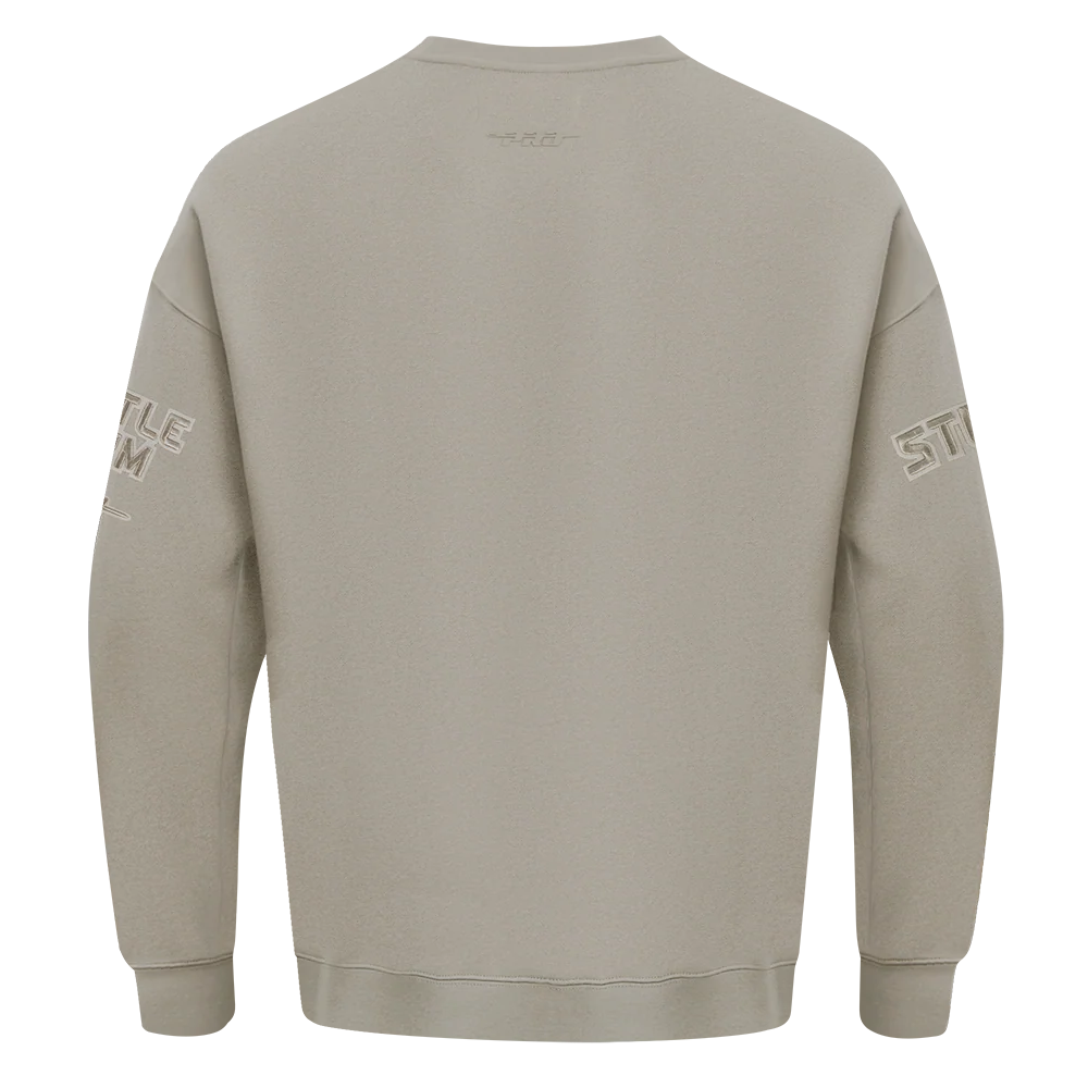 WNBA SEATTLE STORM NEUTRAL MEN'S DROP SHOULDER\FLC CREWNECK (TAUPE) - Image 3