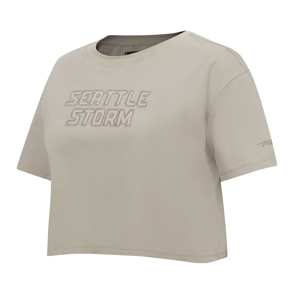 WNBA SEATTLE STORM NEUTRAL WOMEN'S SJ BOXY TEE (TAUPE) - Image 2