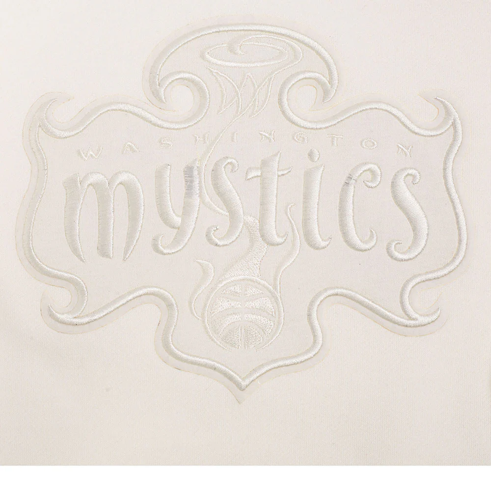 WNBA WASHINGTON MYSTICS NEUTRAL MEN'S DROP SHOULDER FLC CREWNECK (EGGSHELL) - Image 6