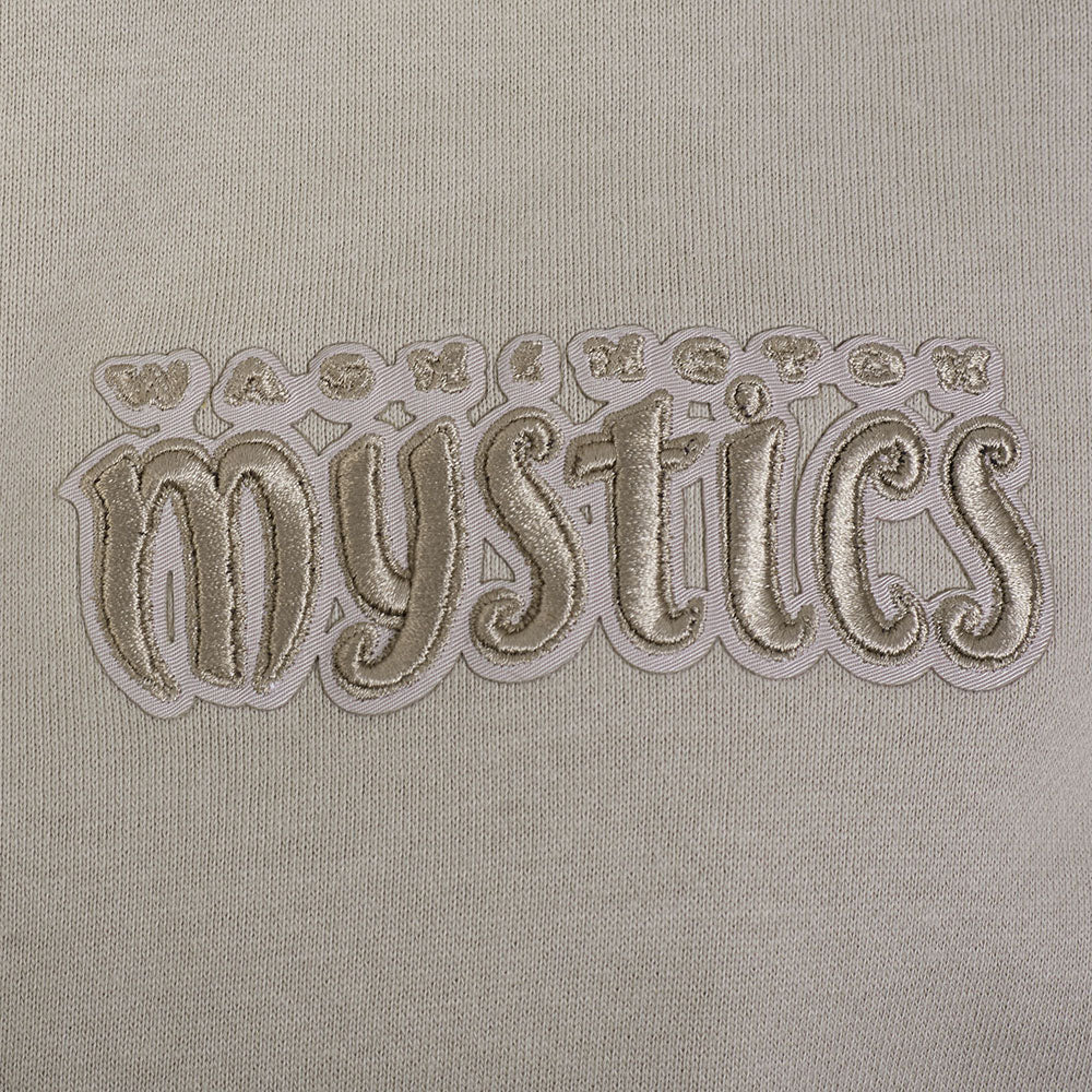 WNBA WASHINGTON MYSTICS NEUTRAL MEN'S DROP SHOULDER FLC PO HOODIE (TAUPE) - Image 6