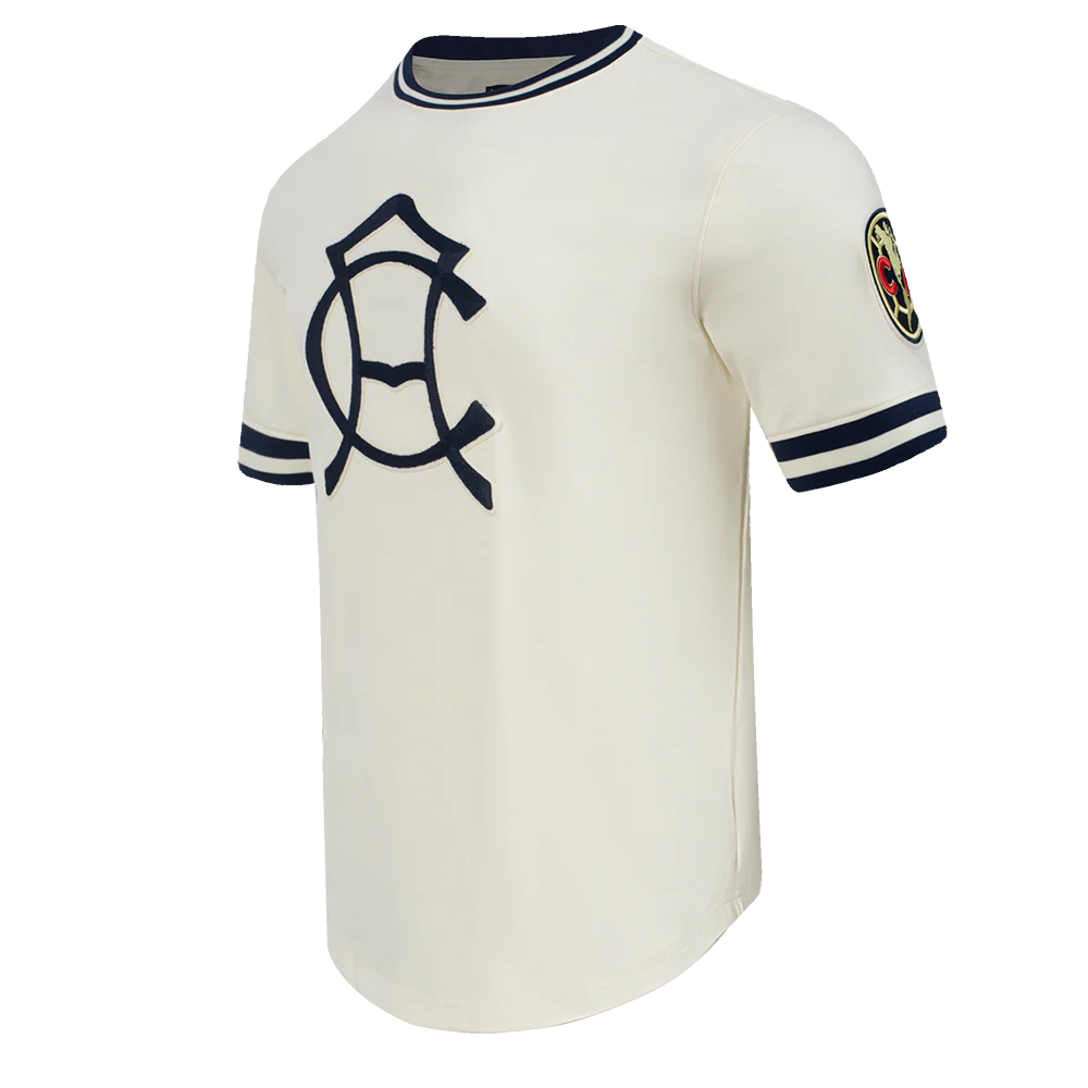 Liga MX CLUB AMERICA PREMIUM MEN'S DK TEE (EGGSHELL/ MIDNIGHT NAVY) - Image 2