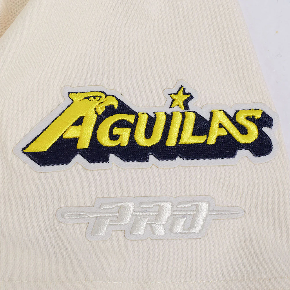 LIGA MX CLUB AMERICA CONTRAST NEUTRALS MEN'S SHORT SLEEVE PULLOVER HOODIE (EGGSHELL) - Image 6