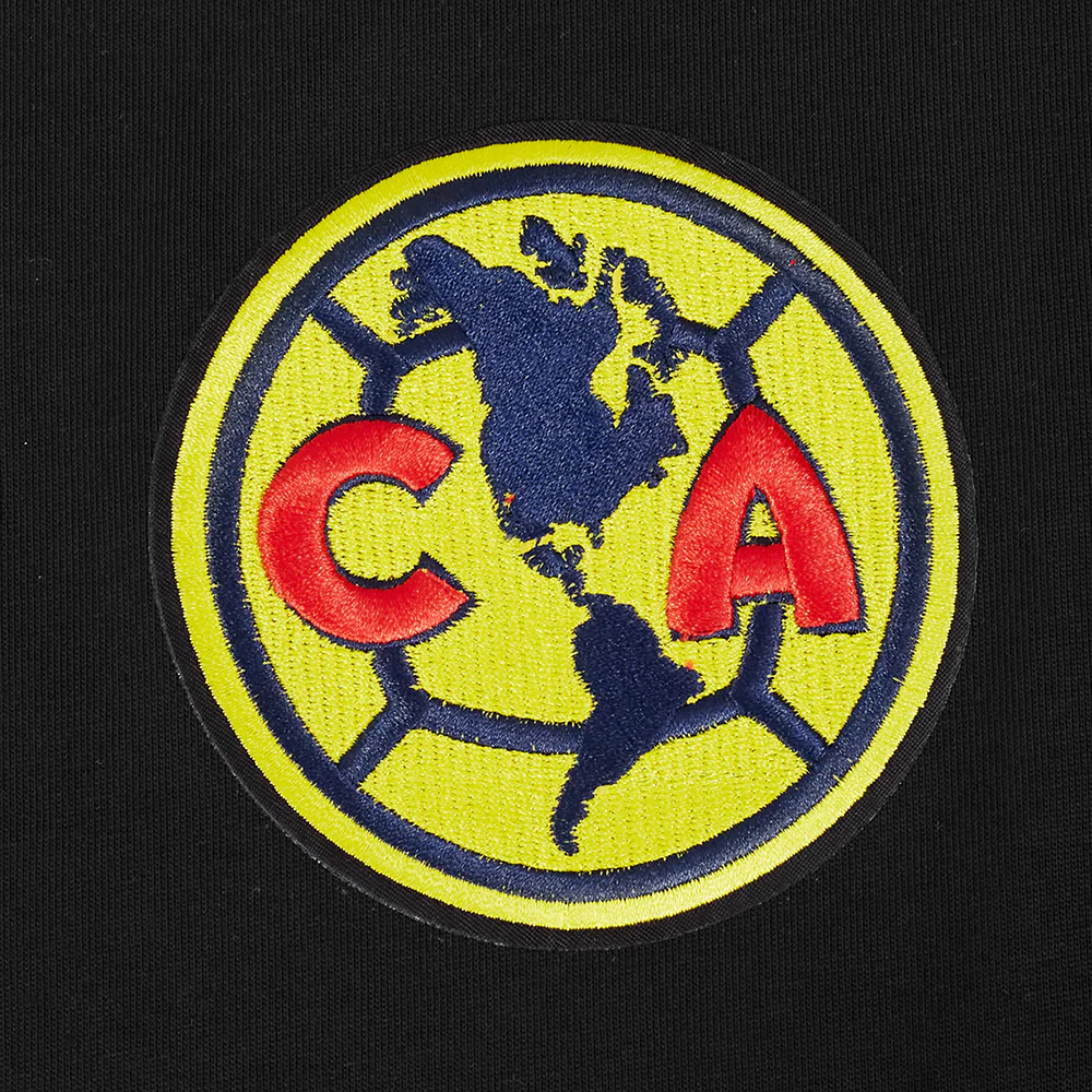LIGA MX CLUB AMERICA CONTRAST NEUTRALS MEN'S COTTON JERSEY DROP SHOULDER TEE (BLACK) - Image 5