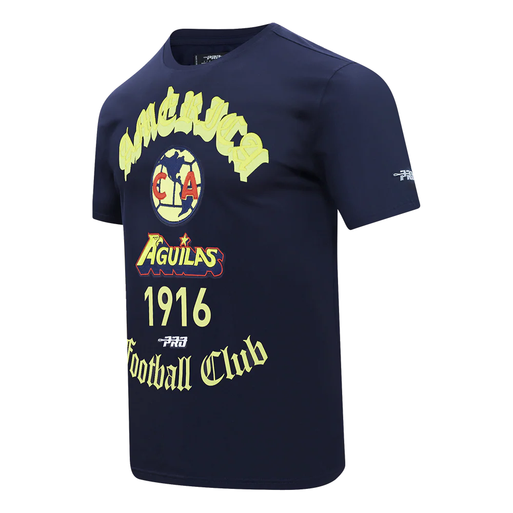LIGA MX CLUB AMERICA OLD ENGLISH MEN'S SJ TEE (MIDNIGHT NAVY) - Image 2