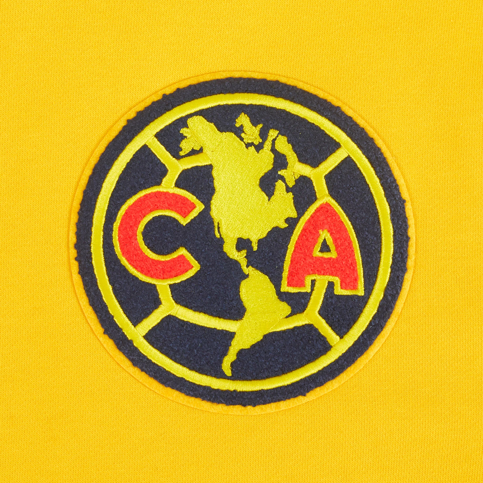 LIGA MX CLUB AMERICA STADIUM MEN'S FLEECE PULLOVER HOODIE (YELLOW) - Image 5
