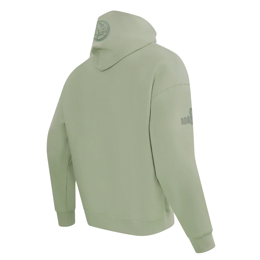 LIGA MX CLUB AMERICA NEUTRAL MEN'S DROP SHOULDER FLEECE PULLOVER HOODIE (MOSS) - Image 4