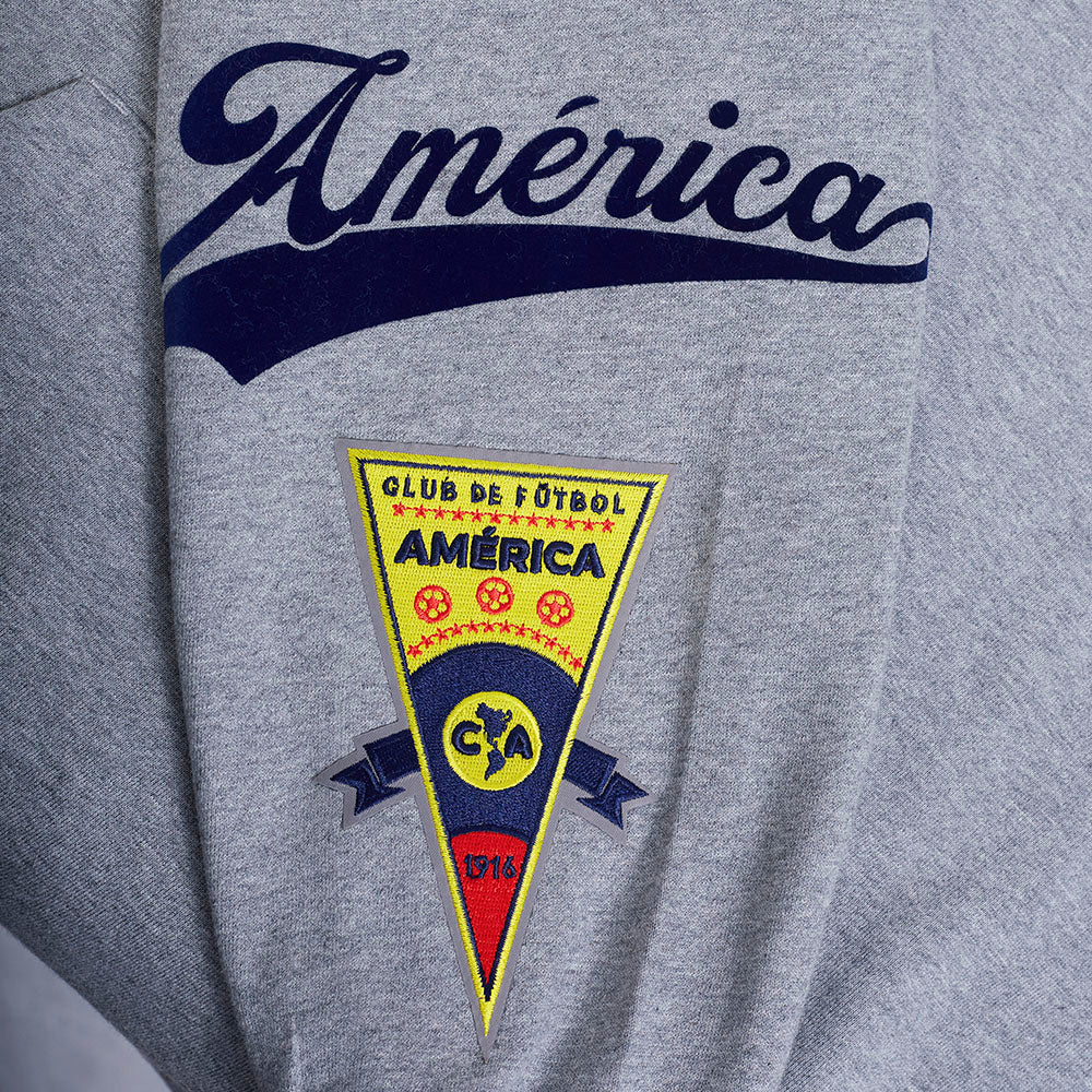 Liga MX CLUB AMERICA LIVING LARGE MEN'S DROP SHOULDER FLC PO HOODIE (DARK HEATHER GRAY) - Image 7