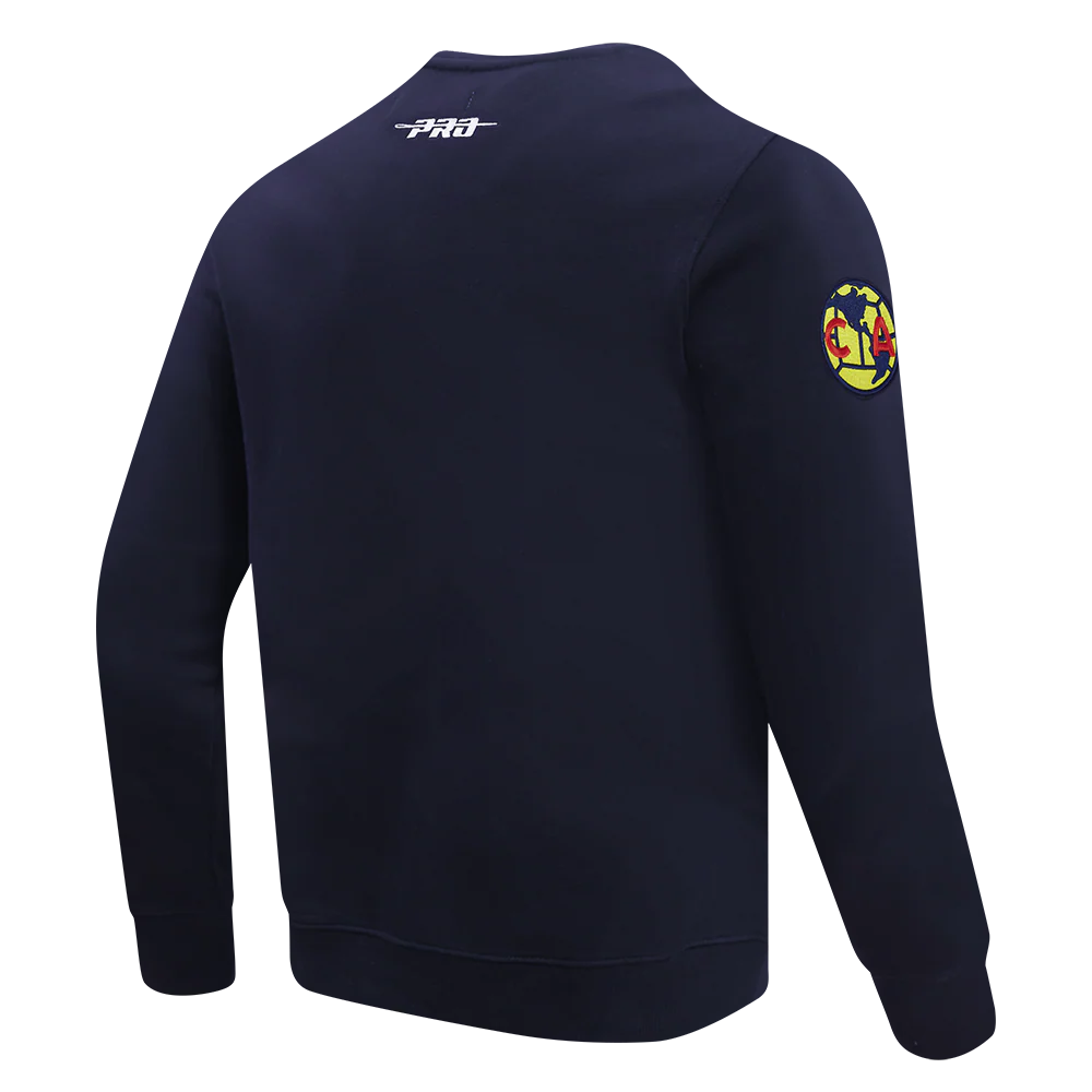 LIGA MX CLUB AMERICA OLD ENGLISH MEN'S FLC CREWNECK (MIDNIGHT NAVY) - Image 4