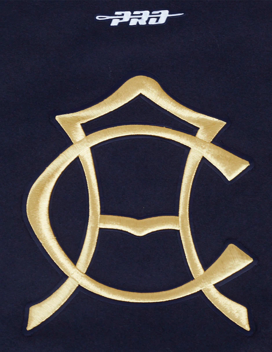 LIGA MX CLUB AMERICA PREMIUM MEN'S RIB WOOL VARSITY JACKET (MIDNIGHT NAVY/WHITE) - Image 9
