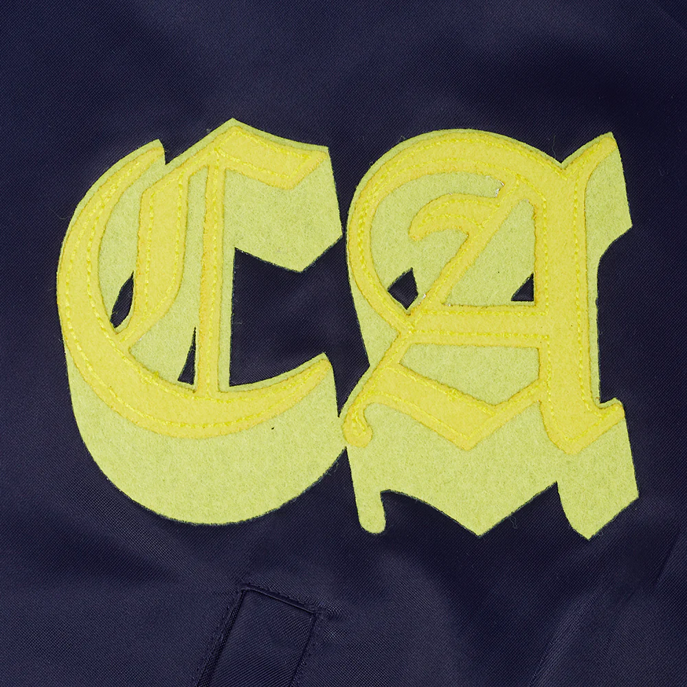LIGA MX CLUB AMERICA OLD ENGLISH MEN'S RIB SATIN JACKET (MIDNIGHT NAVY) - Image 6
