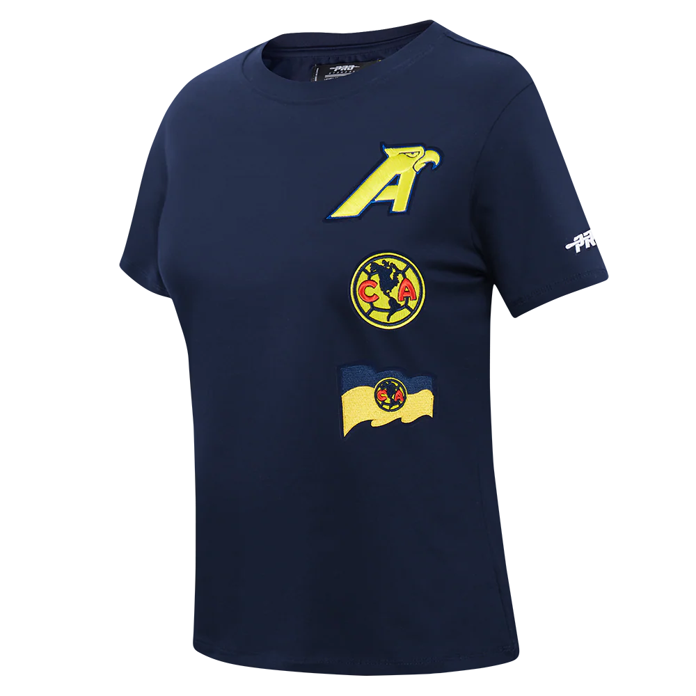 LIGA MX CLUB AMERICA STADIUM WOMEN'S SHORT SLEEVE SLIM FIT TEE (MIDNIGHT NAVY) - Image 2
