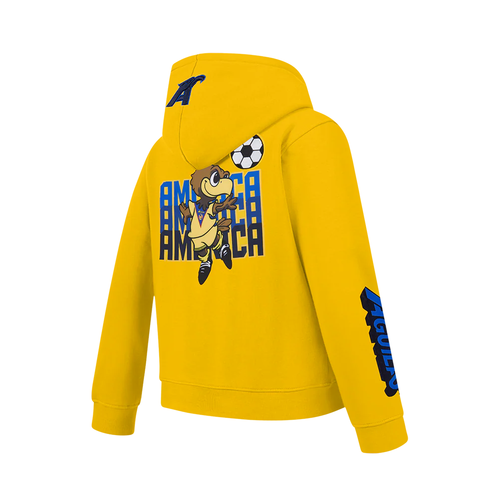 LIGA MX CLUB AMERICA STADIUM BIG BOYS FLEECE PULLOVER HOODIE (YELLOW) - Image 4