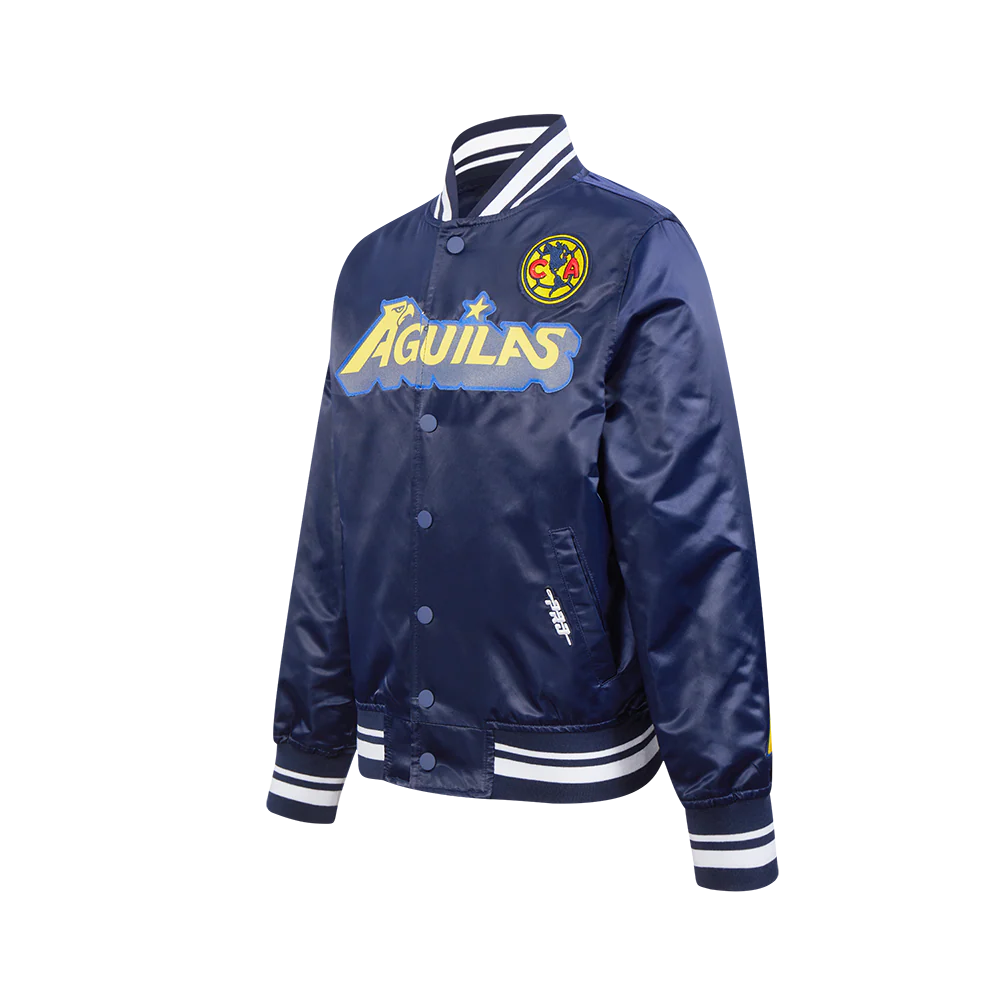 LIGA MX CLUB AMERICA STADIUM BIG BOYS RIB SATIN JACKET (MIDNIGHT NAVY) - Image 2