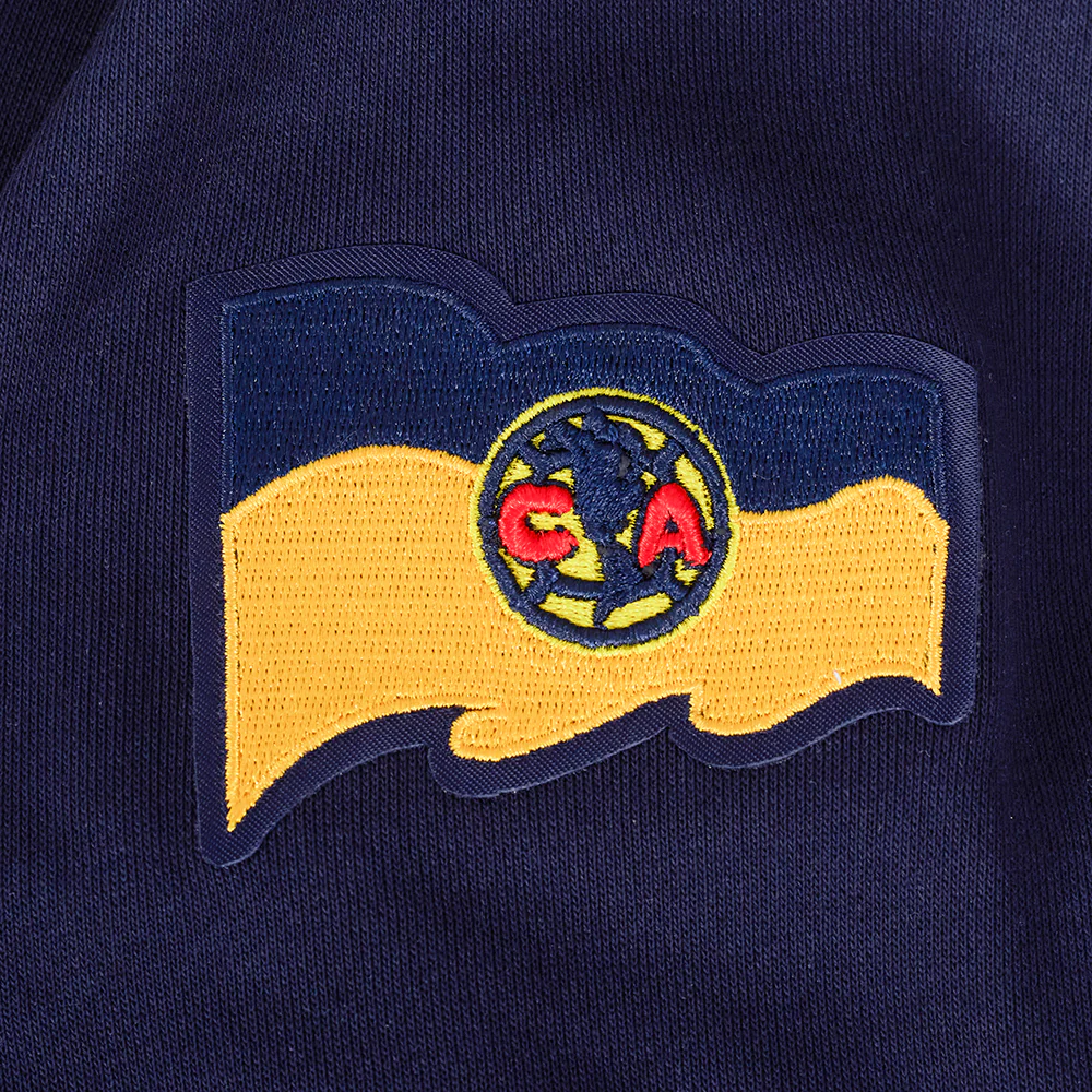 LIGA MX CLUB AMERICA STADIUM WOMEN'S DOUBLE KNIT CROPPED PULLOVER HOODIE (MIDNIGHT NAVY) - Image 7