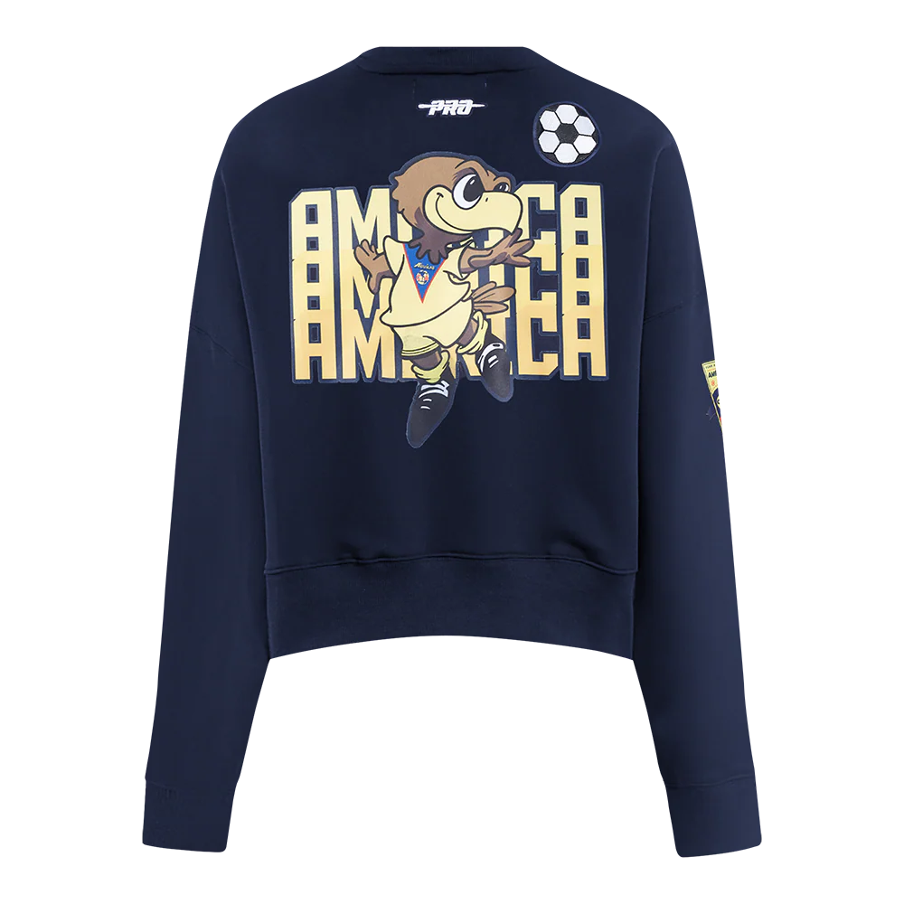 LIGA MX CLUB AMERICA STADIUM WOMEN'S DOUBLE KNIT CREWNECK (MIDNIGHT NAVY) - Image 3