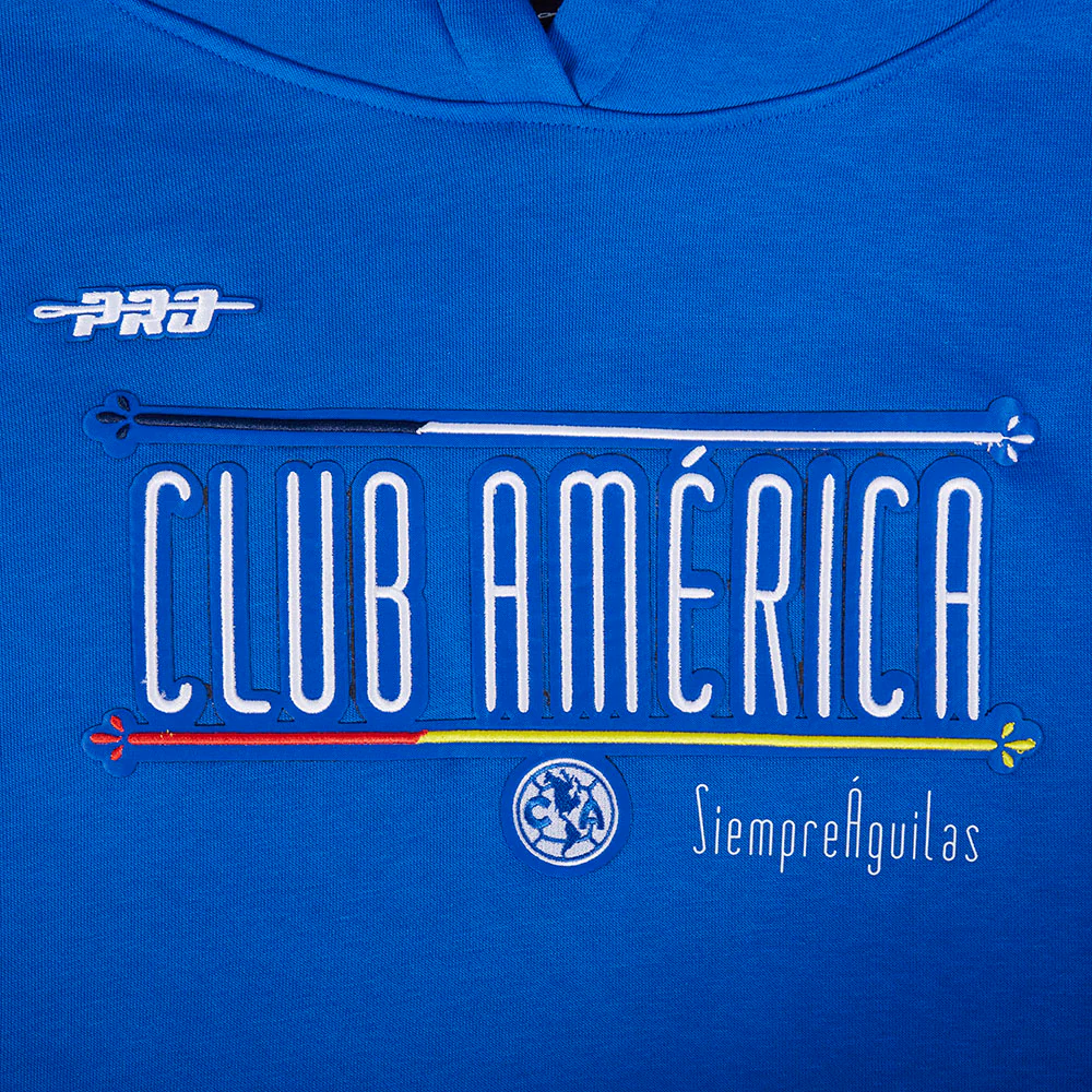 LIGA MX CLUB AMERICA STADIUM WOMEN'S FLEECE CROPPED PULLOVER HOODIE (ROYAL BLUE) - Image 5