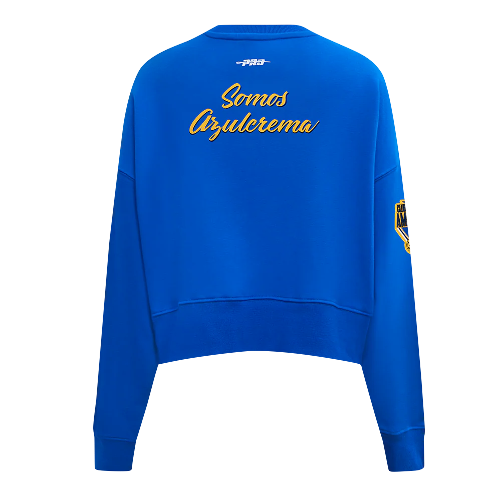 LIGA MX CLUB AMERICA STADIUM WOMEN'S FLEECE CREWNECK (ROYAL BLUE) - Image 3