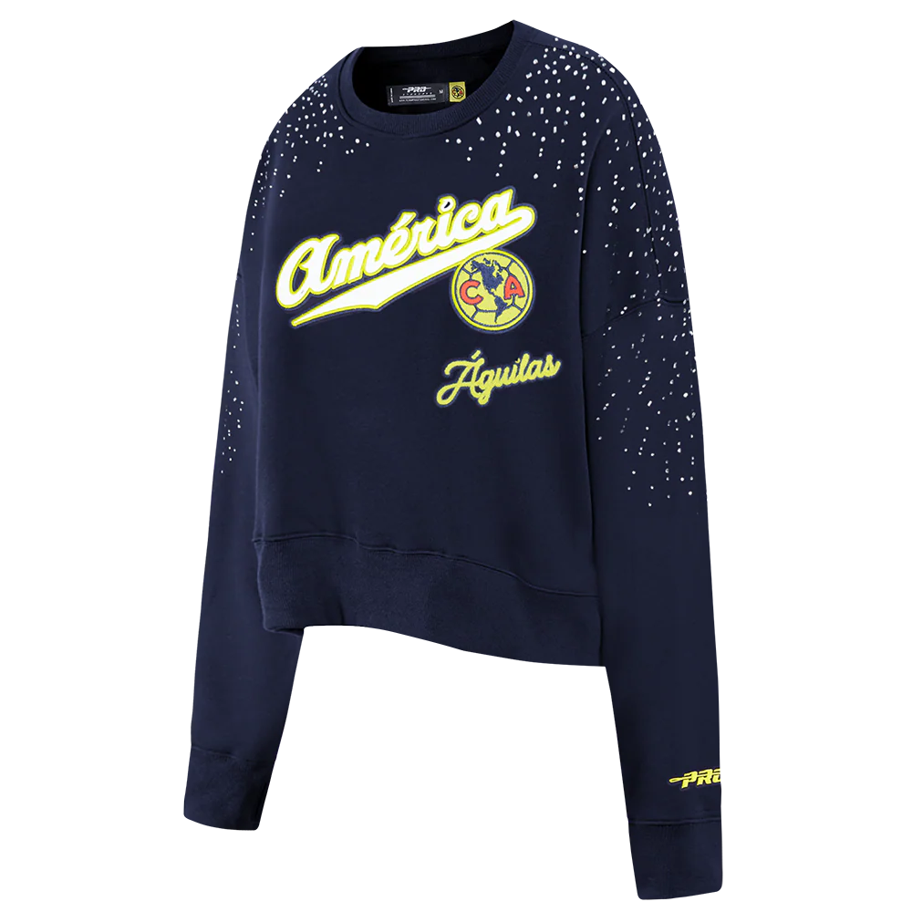 Liga MX CLUB AMERICA LEGACY WOMEN'S FLC CREWNECK (MIDNIGHT NAVY) - Image 3