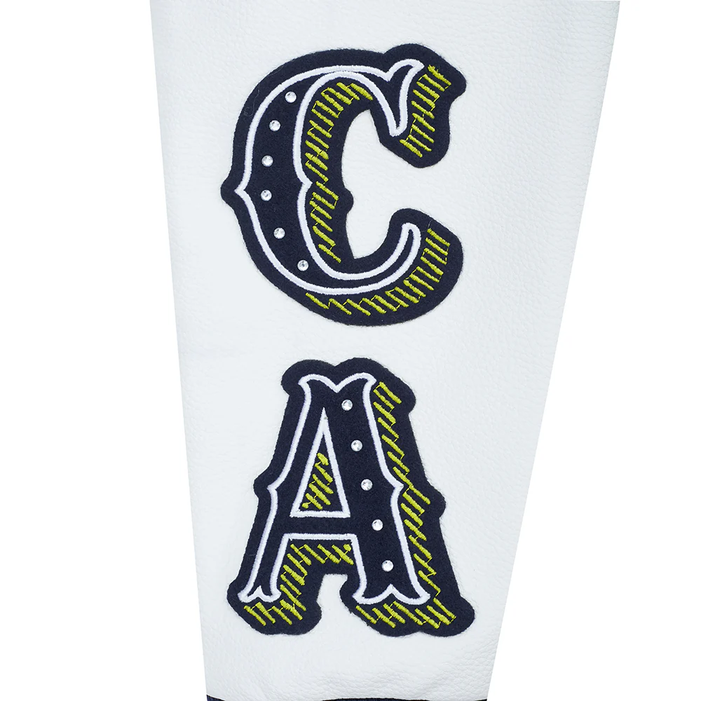 Liga MX CLUB AMERICA LEGACY WOMEN'S CROPPED RIB WOOL VARSITY JACKET (MIDNIGHT NAVY/WHITE) - Image 8