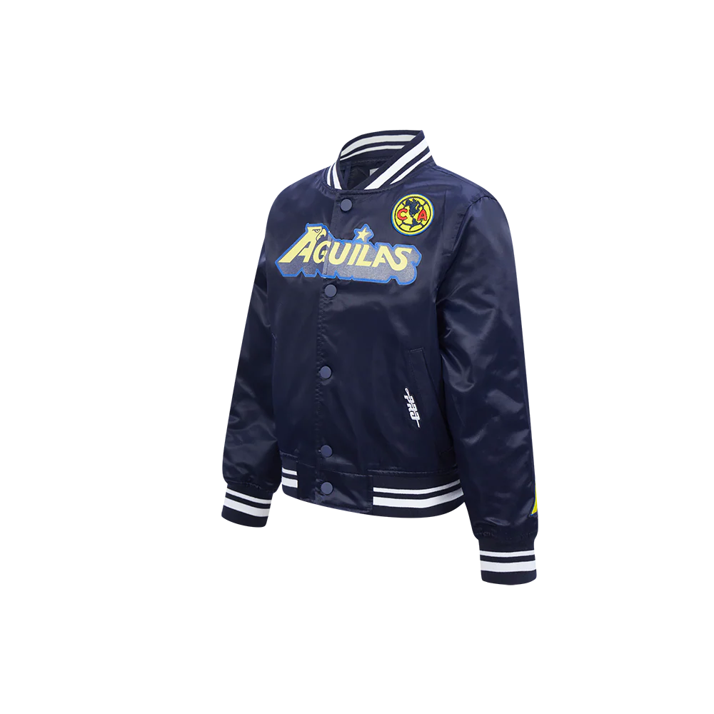 LIGA MX CLUB AMERICA STADIUM LITTLE BOYS RIB SATIN JACKET (MIDNIGHT NAVY) - Image 2