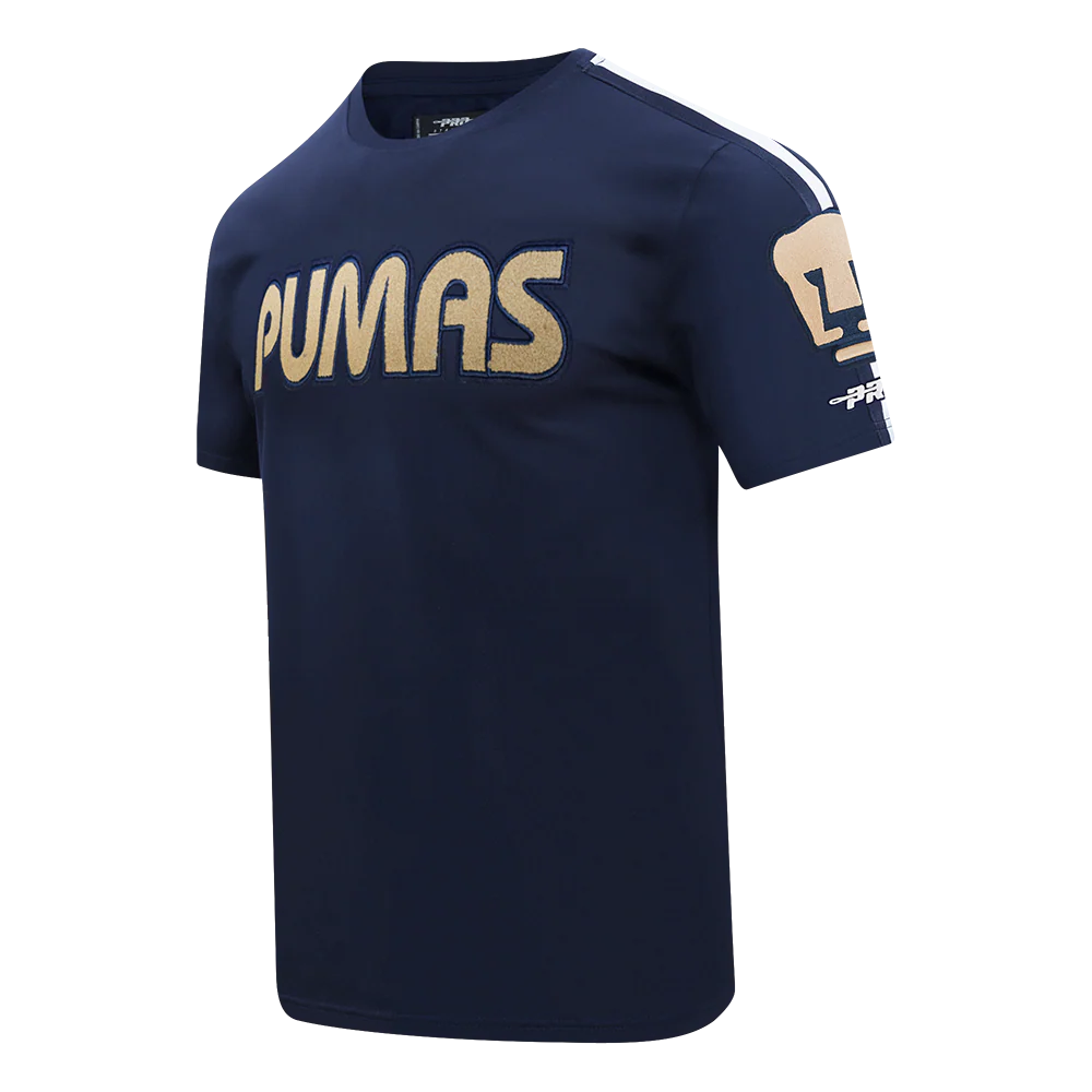 LIGA MX PUMAS UNAM CLASSIC CHENILLE MEN'S SJ TAPING TEE (MIDNIGHT NAVY) - Image 3