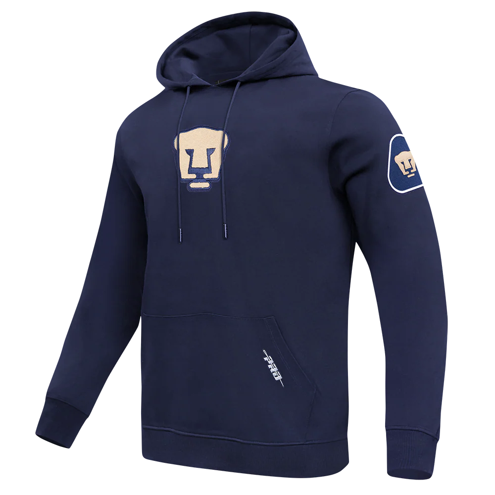LIGA MX PUMAS UNAM CLASSIC CHENILLE MEN'S DK PO HOODIE (MIDNIGHT NAVY) - Image 3