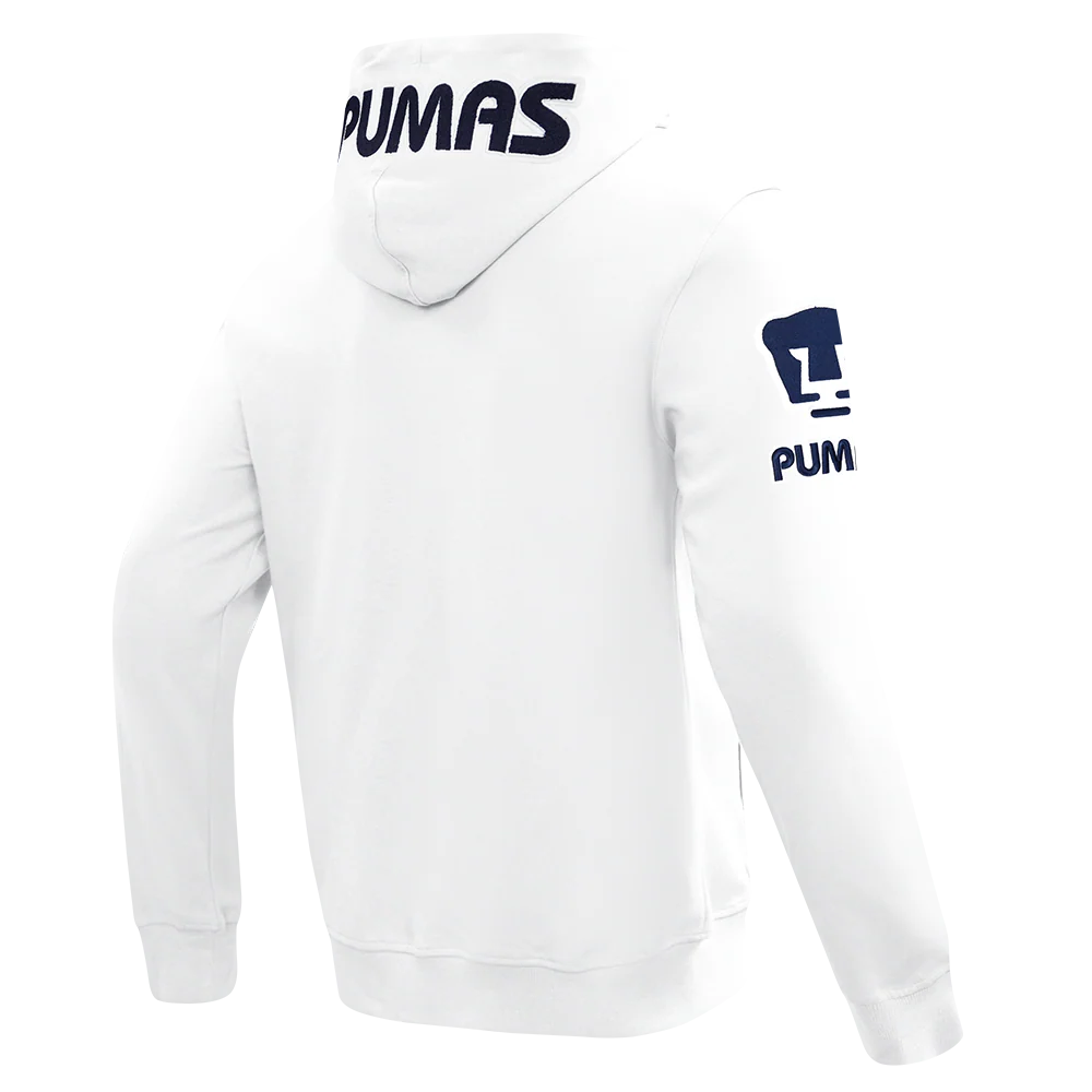 LIGA MX PUMAS UNAM CLASSIC CHENILLE MEN'S DK PO HOODIE (WHITE) - Image 4