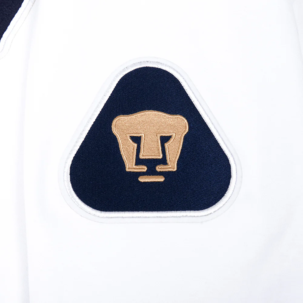 LIGA MX PUMAS UNAM CLASSIC CHENILLE MEN'S DK PO HOODIE (WHITE) - Image 6