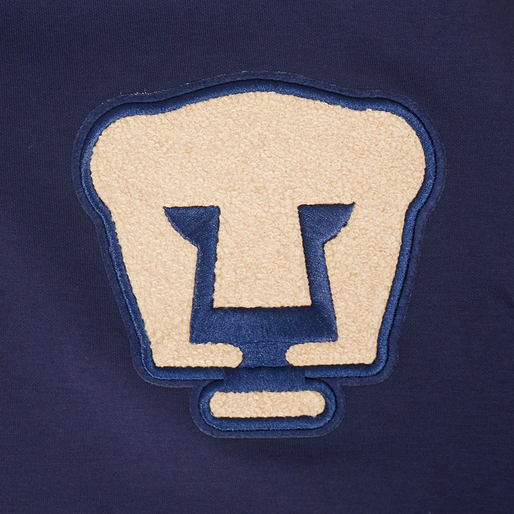 LIGA MX PUMAS UNAM CLASSIC CHENILLE MEN'S DBL KNIT 1/4 ZIP (MIDNIGHT NAVY) - Image 6