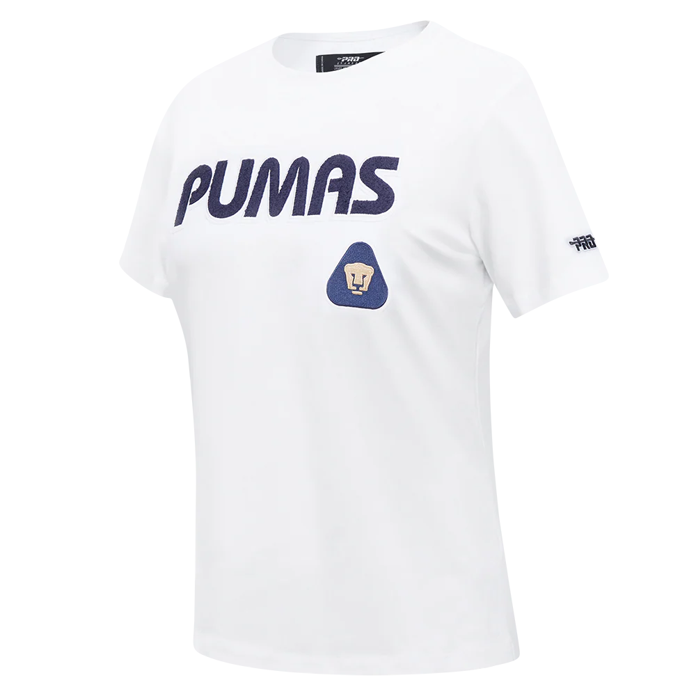 LIGA MX PUMAS UNAM CLASSIC CHENILLE WOMEN'S SJ SLIM FIT TEE (WHITE) - Image 3